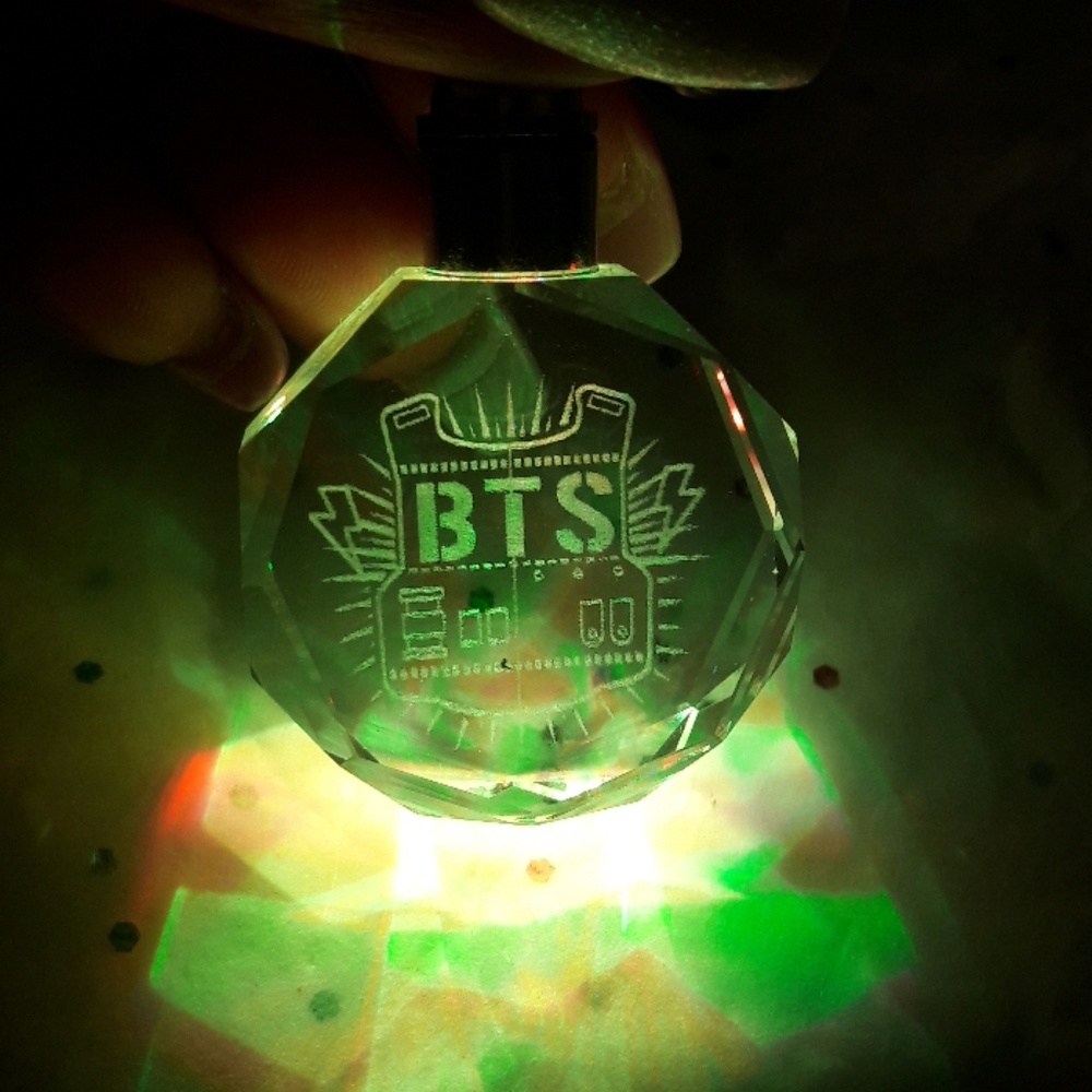 Kpop BTS Army Crystal Light Up Keychain - Picture 2 of 8